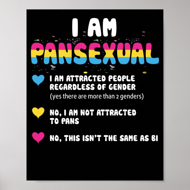 Pansexual Definition Gay pride LGBT Poster (Framsidan)