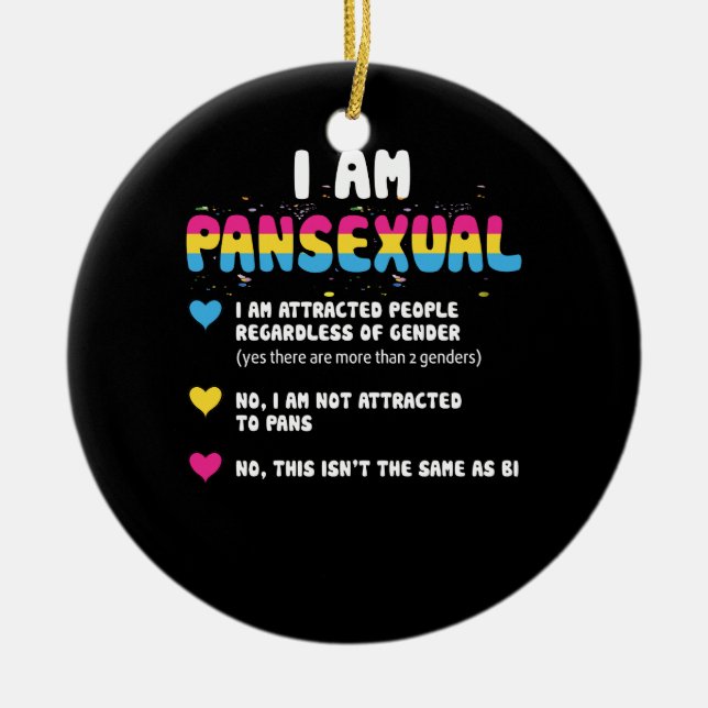 Pansexual Definition - LGBT Gay pride LGBT - LUNNY Julgransprydnad Keramik (Framsidan)