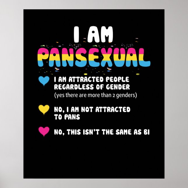 Pansexual Definition - LGBT Gay pride LGBT - LUNNY Poster (Framsidan)