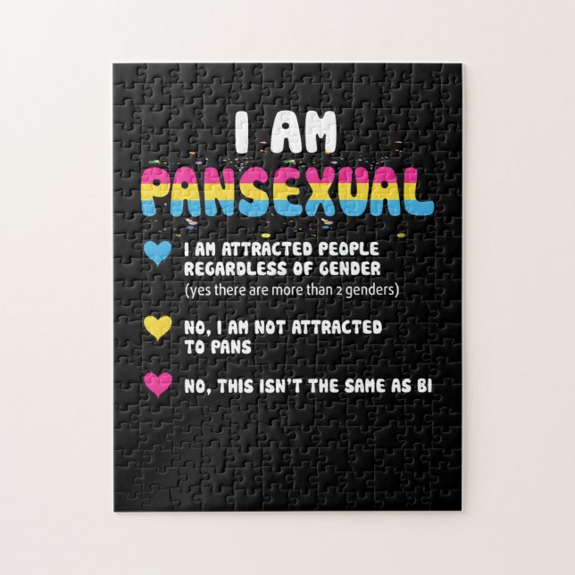 Pansexual Definition - LGBT Gay pride LGBT - LUNNY Pussel (Vertikal)