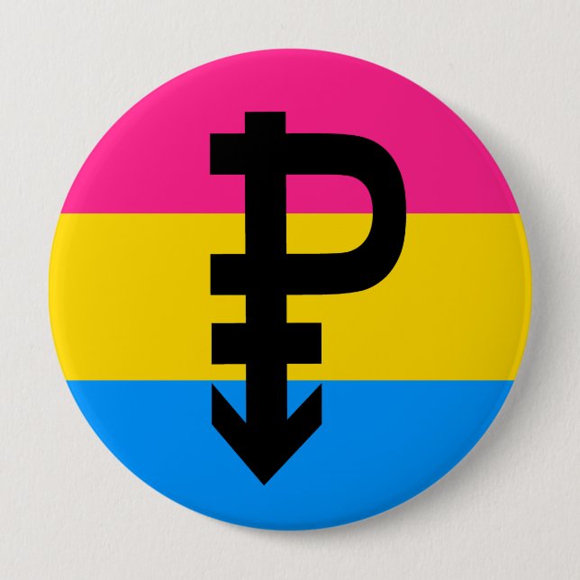 PANSEXUAL DESIGN FÖR PRIDEFLAGGARANDAR KNAPP (Framsida)
