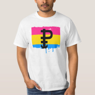 PANSEXUAL DESIGN FÖR PRIDEFLAGGARANDAR TEE SHIRT