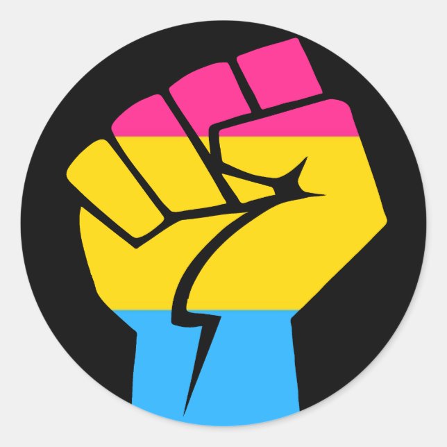 Pansexual driva runt klistermärke (Framsida)