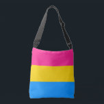 Pansexual flagga axelväska<br><div class="desc">Bär din livsmedel eller tillhörigheter med pride.</div>