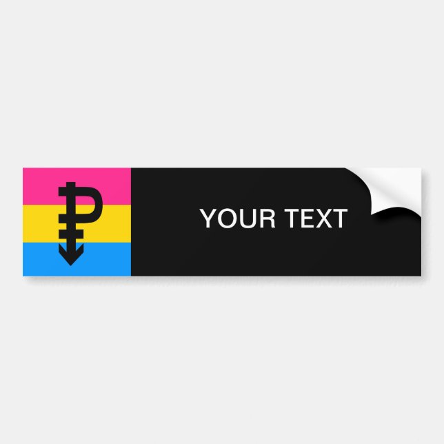 Pansexual flagga bildekal (Framsidan)