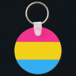Pansexual Flagga Button Keychain Nyckelring<br><div class="desc">Pansexual Flagga Button Keychain by PikesPeakMarket</div>