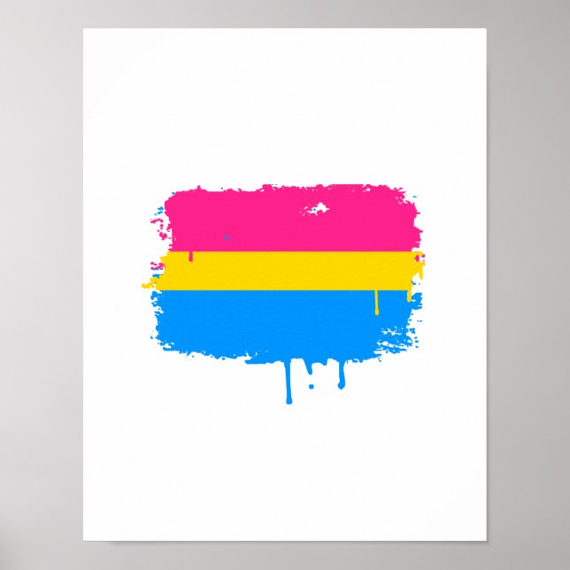 PANSEXUAL FLAGGA DRIPPING POSTER (Framsidan)