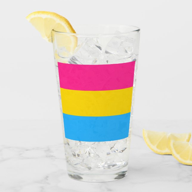 Pansexual Flagga Glaskopp (Framsida Ice)