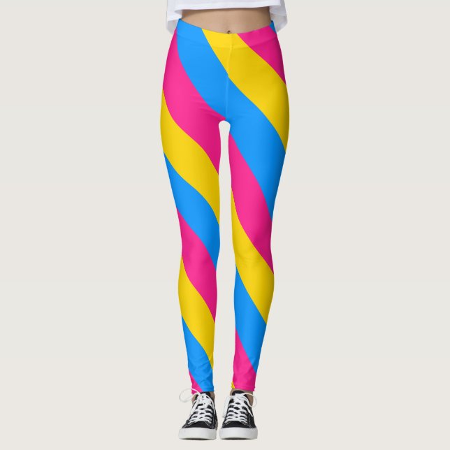 Pansexual flagga leggings (Framsida)