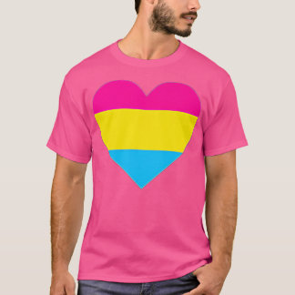 Pansexual Flagga LGB Kärlek Heart Pocket Print T Shirt