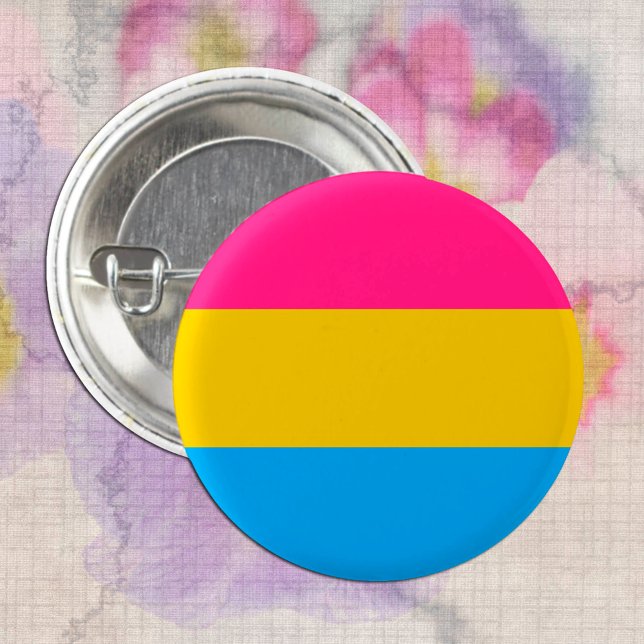Pansexual Flagga & Pride community / gender Button Knapp (Skapare uppladdad)