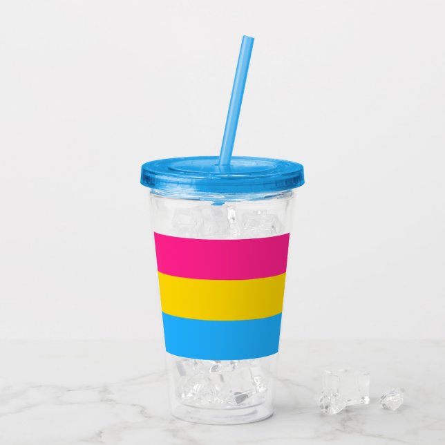 Pansexual Flagga Take Away Mugg (Baksida Ice)