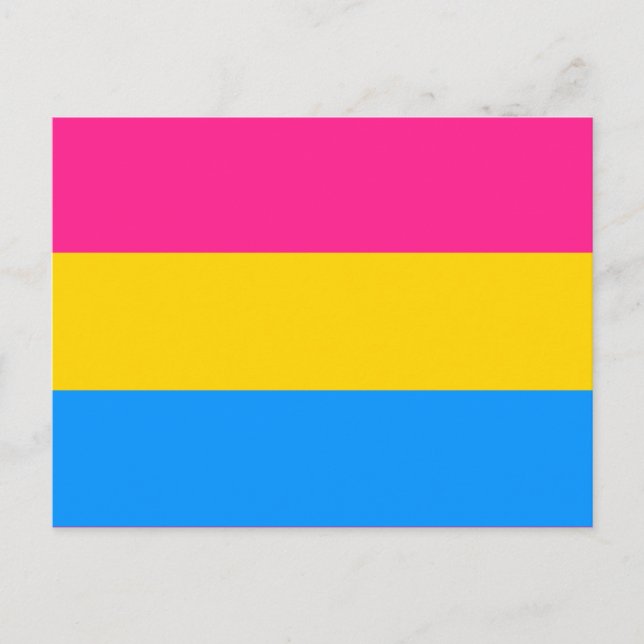 Pansexual flagga vykort (Framsida)