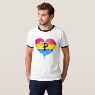 PANSEXUAL HJÄRTA - PANSEXUAL KÄRLEK - SYMBOL - TEE