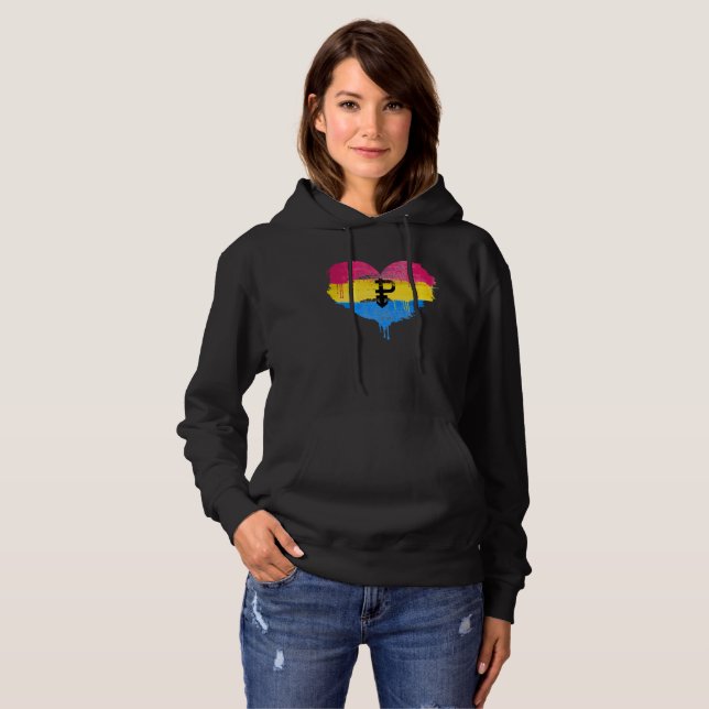 PANSEXUAL HJÄRTA - PANSEXUAL KÄRLEK - SYMBOL - TRÖJA (Hel framsida)