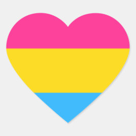 Pansexual Hjärtformat Klistermärke
