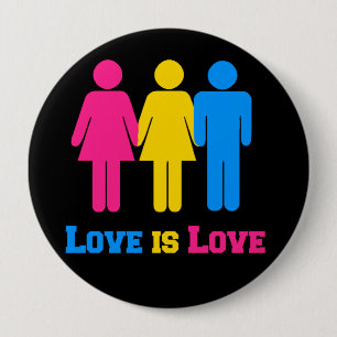 Pansexual kärlek knapp