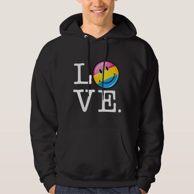 Pansexual kärlek som ler flagga sweatshirt (Framsida)