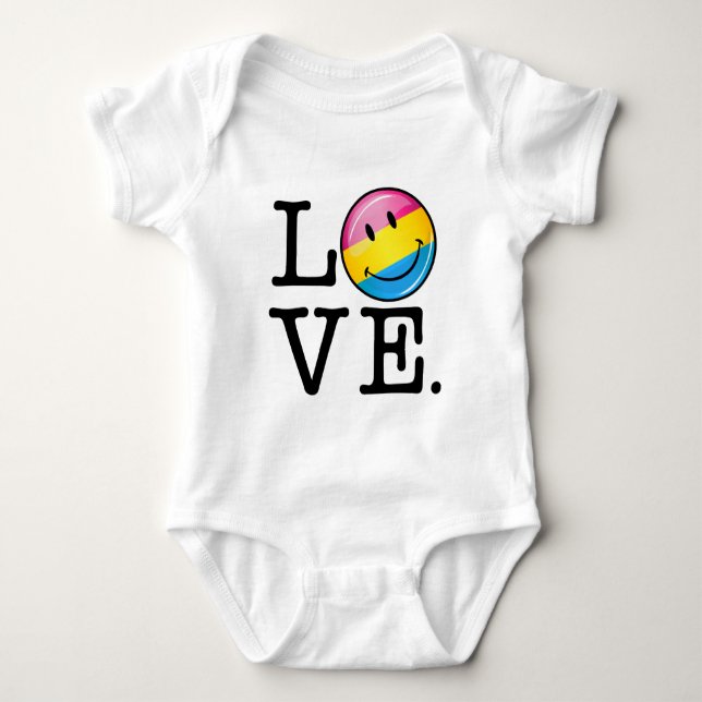 Pansexual kärlek som ler flagga tee (Framsida)