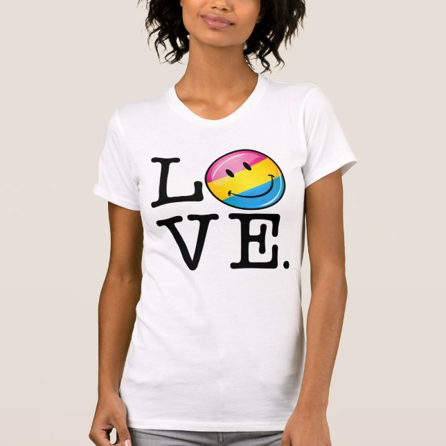 Pansexual kärlek som ler flagga tröja (Framsida)
