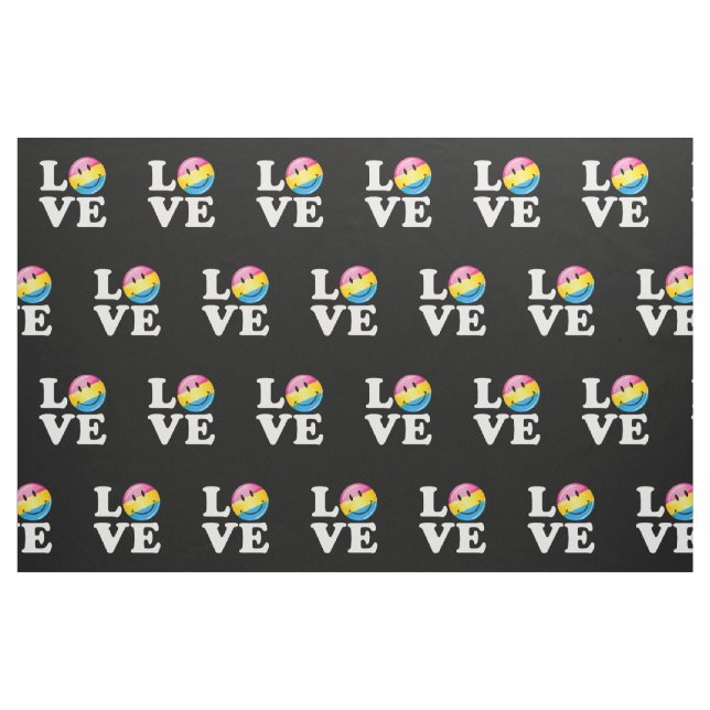 Pansexual kärlek som ler flagga tyg (Fat Quarter)