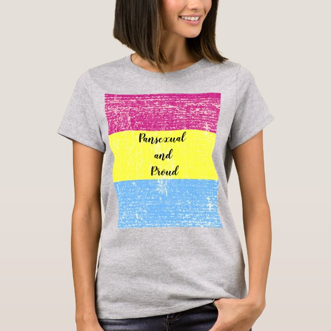 Pansexual och Proud T Shirt (Framsida)