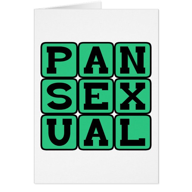 Pansexual, Omisexual Hälsningskort (Framsidan)