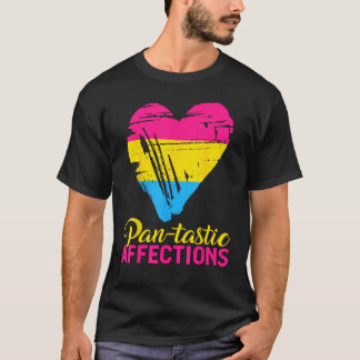 Pansexual Pan tastic Affections Heart Pansexual Fl T Shirt