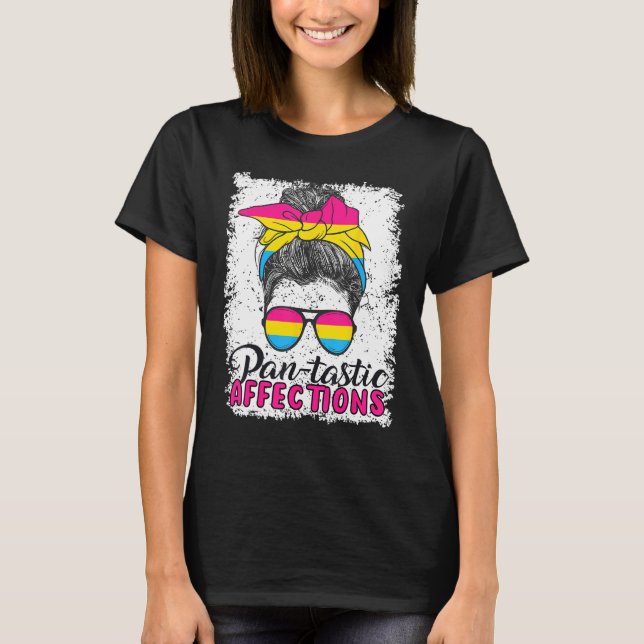 Pansexual Pan tastic Affections Pansexual Flag 1 T Shirt (Framsida)