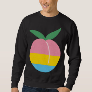 Pansexual Peach LGBTQ-Pridet Flagga Cottagecore Ka Lång Ärmad Tröja