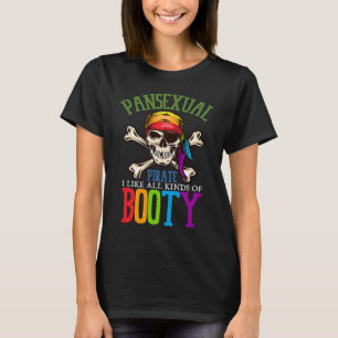 Pansexual Pirat som all slags Booty Gay Lesbi T Shirt