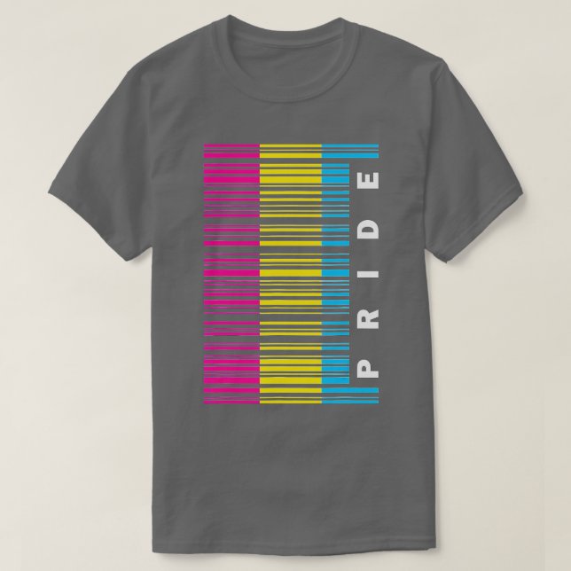 Pansexual Pride Barcode LGB T Shirt (Design framsida)