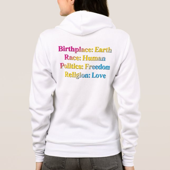 Pansexual Pride - Birthplace: Earth. Tävling: Männ T Shirt (Baksida)