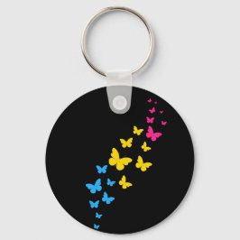 Pansexual Pride Butterfly Trail Nyckelring