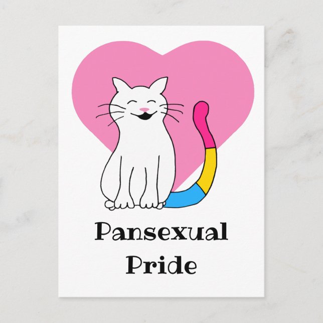 Pansexual Pride Cat Vykort (Framsida)