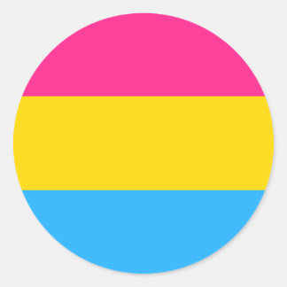 Pansexual Pride Circle Sticker Runt Klistermärke