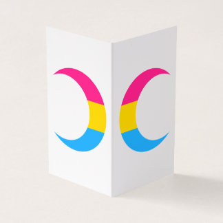Pansexual Pride Crescent Moons Greeting Card Visitkort