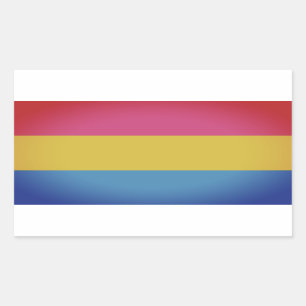 Pansexual Pride Färg Rektangulärt Klistermärke
