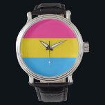 Pansexual Pride Flagga Armbandsur<br><div class="desc">Pansexual Pride Flagga. Visa ert pride och stöd för pansexualitet med denna underbara flagga och sprida lite fred och kärlek för att stödja jämlikhet i fråga om sexuell läggning! Besök vår affär för att upptäcka mer HBT-flaggor, Bisexual-flaggor, Trangender-flaggor och andra flaggor i världen.</div>