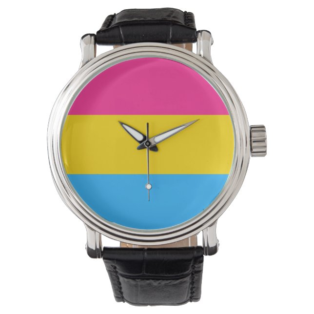 Pansexual Pride Flagga Armbandsur (Framsida)