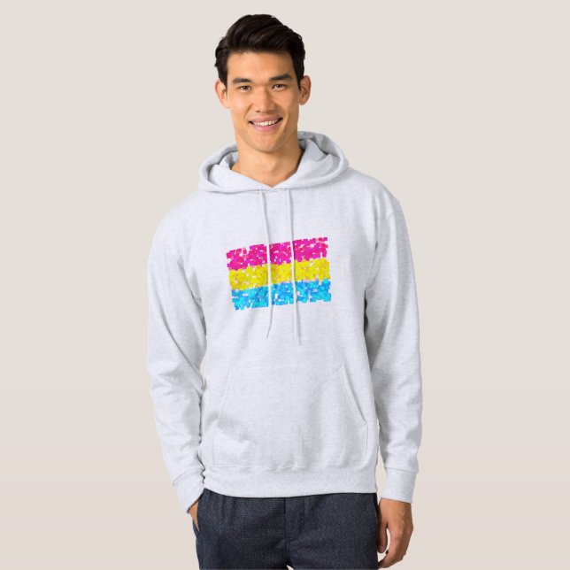 Pansexual Pride Flagga Hoodie (Hel framsida)