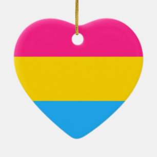 Pansexual Pride Flagga Julgransprydnad Keramik