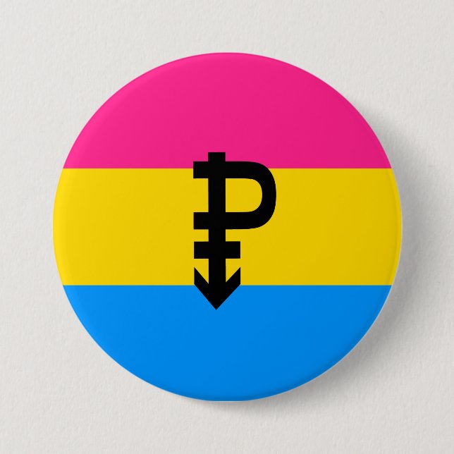 Pansexual Pride Flagga Knapp (Framsida)