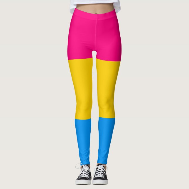 Pansexual Pride Flagga Leggings (Framsida)