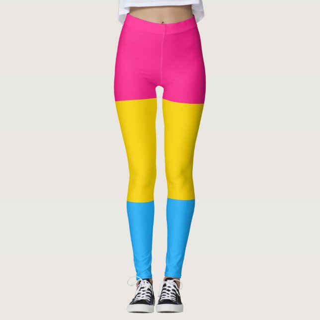 Pansexual Pride Flagga Leggings (Framsida)