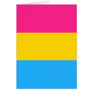 Pansexual Pride Flagga LGBTQ Hälsningskort