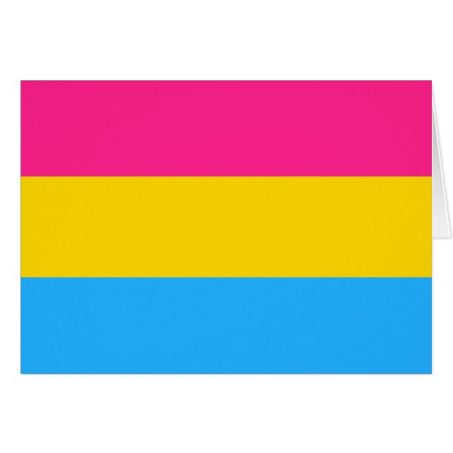 Pansexual Pride Flagga LGBTQ Hälsningskort (Framsidan Horizontal)