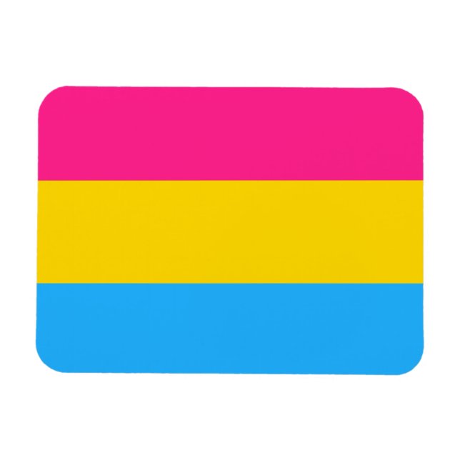 Pansexual Pride Flagga LGBTQ Magnet (Horisontell)