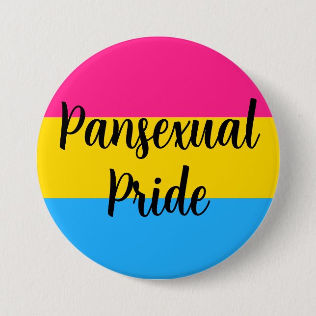 Pansexual Pride Flagga med meddelande Knapp (Framsida)