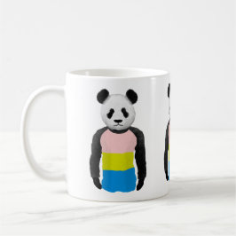 Pansexual pride flagga Panda Bear Kaffemugg